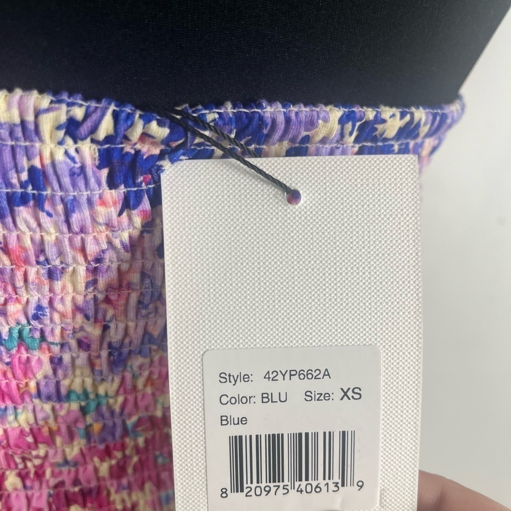 Hale Bob Wren Dress multi color floral halter dress new size XS - Picture 7 of 10